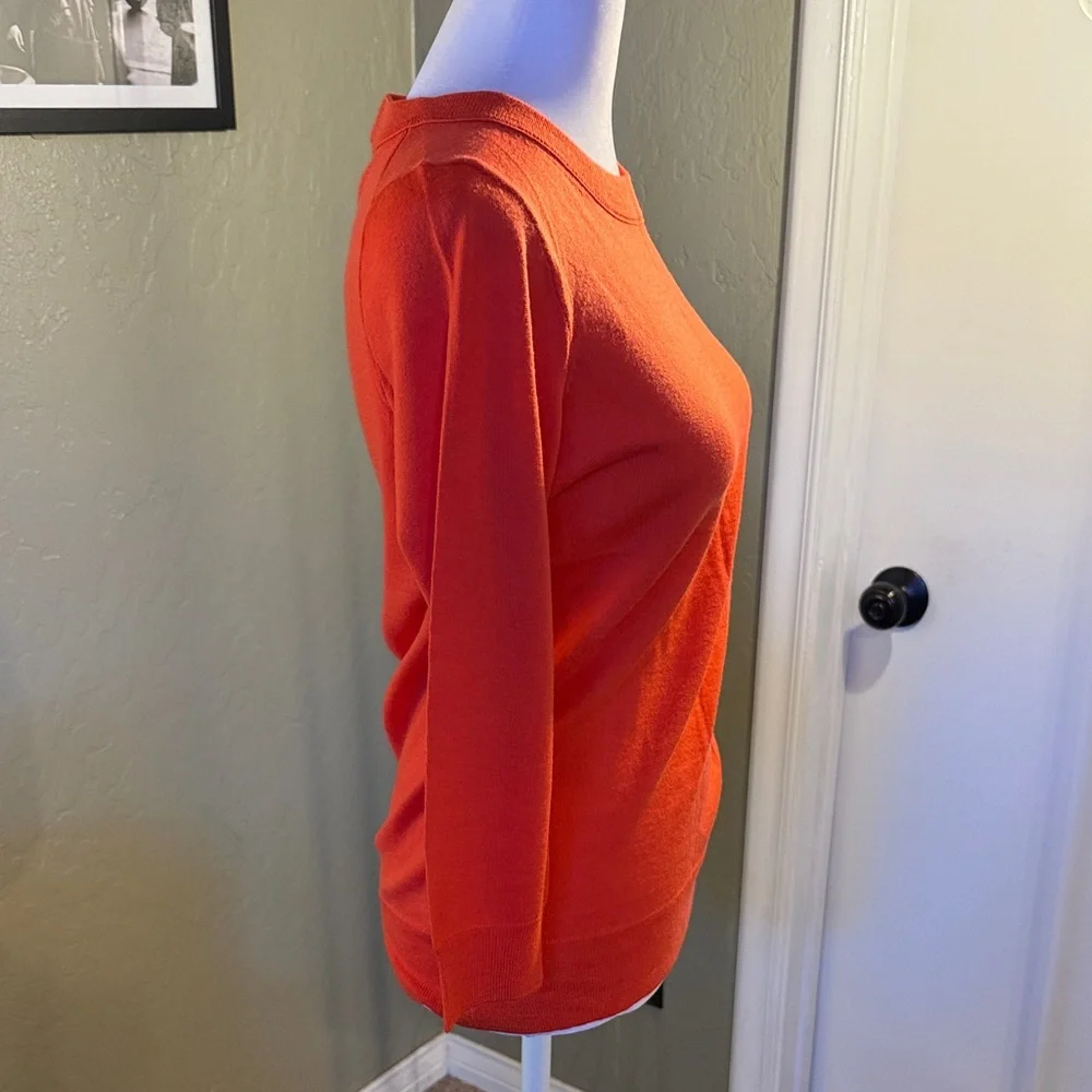 J. Crew Tippi Bright Orange Crewneck Sweater - Picture 3 of 6